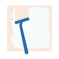 カミソリなどで処理